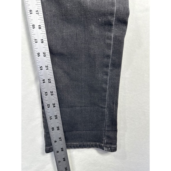 Levi's Classic Mid Rise Skinny Jeans Womens Sz 12 Black Faded Whiskers - Picture 4 of 10